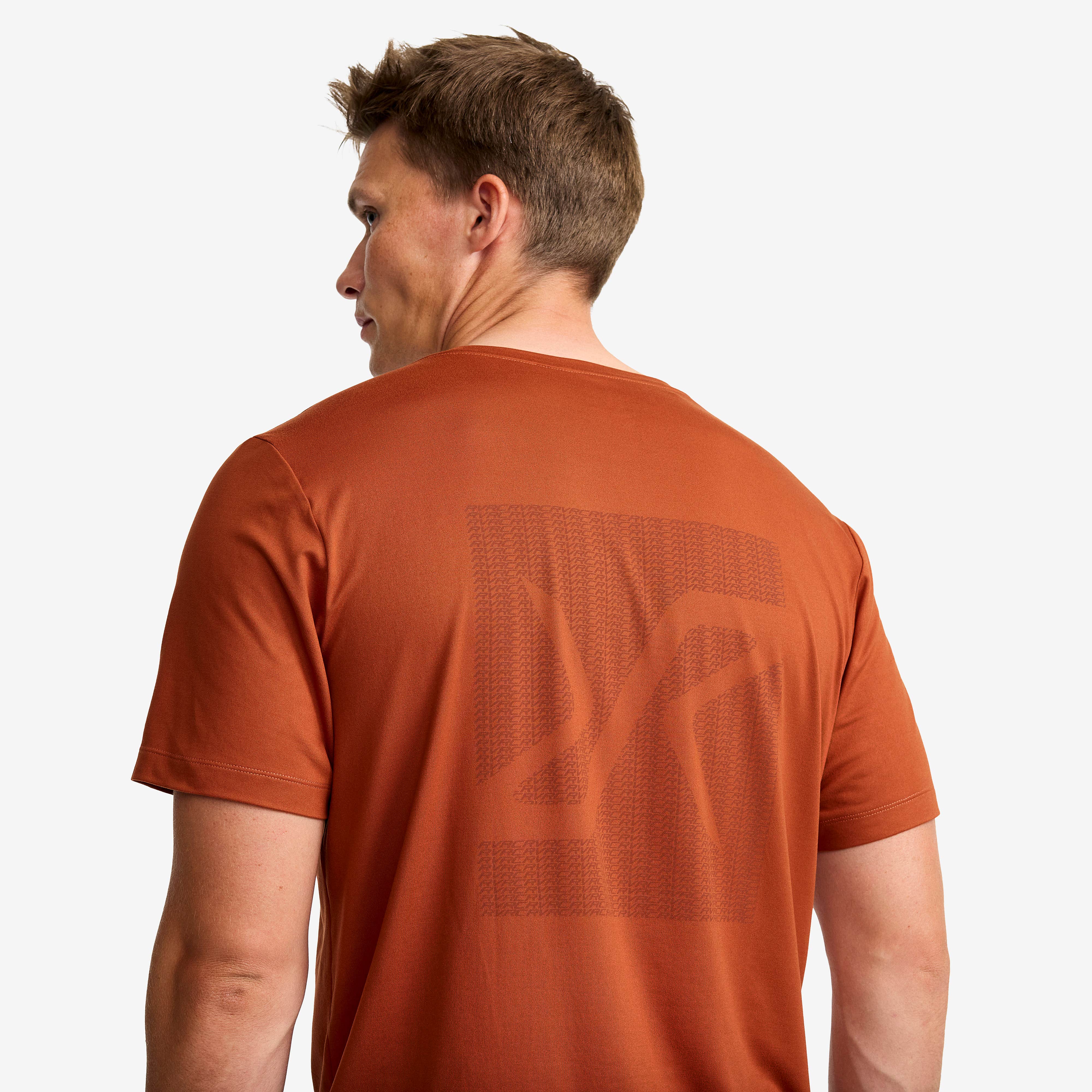 Mission Graphic Logo T-shirt Herre Rusty Orange