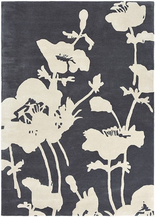 Vloerkleed Charcoal 039604 Floral 300