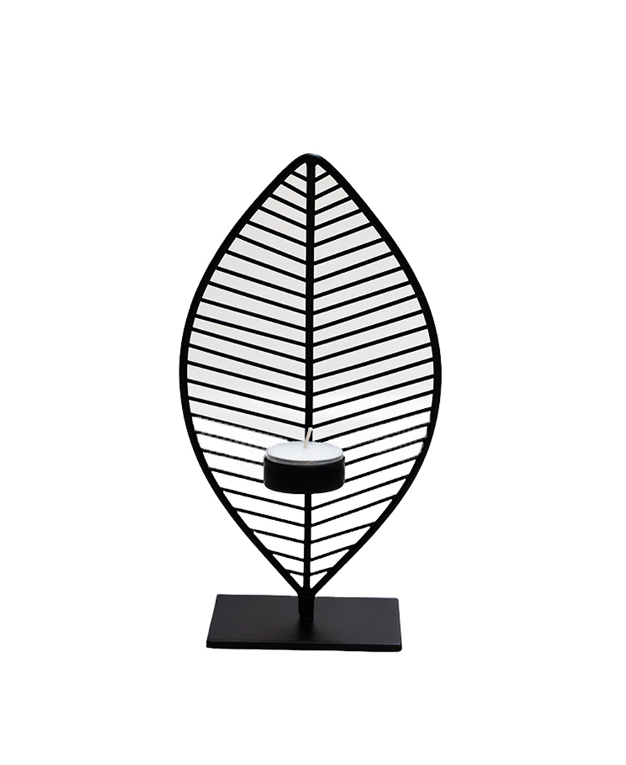 Kandelaar Minas S black L13 x B6 x H26 cm