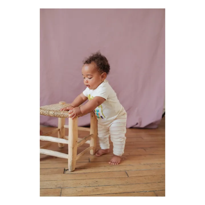 Louise Misha Jogger Milan Eponge Rayé | Ecru