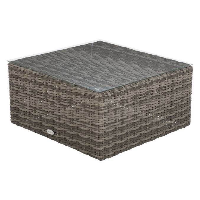 Table basse de jardin carrée MOORÉA Terre d'ombre