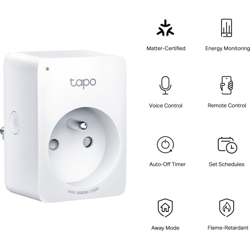 TP-Link Tapo P110M Prise intelligente 3680 W Blanc