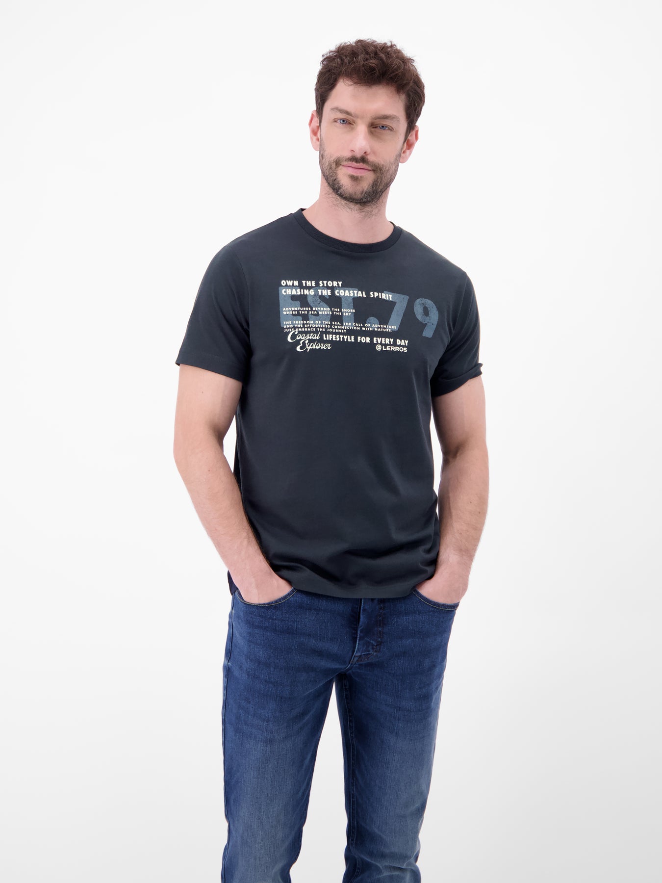 T-Shirt aus Baumwolle mit Brustprint