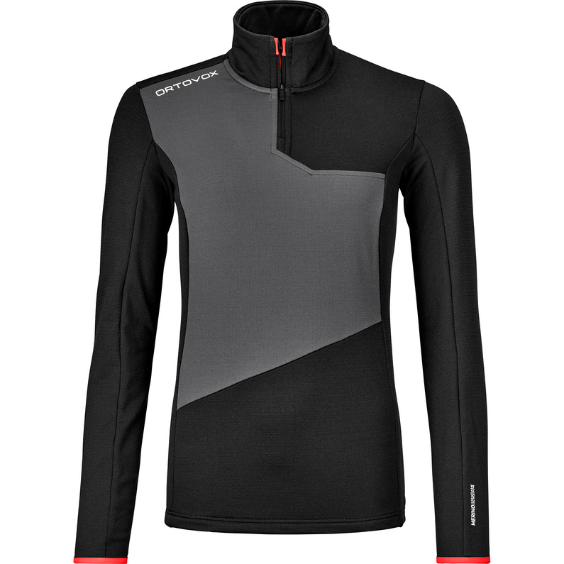 Ortovox Damen Fleece Light Zip Neck Longsleeve