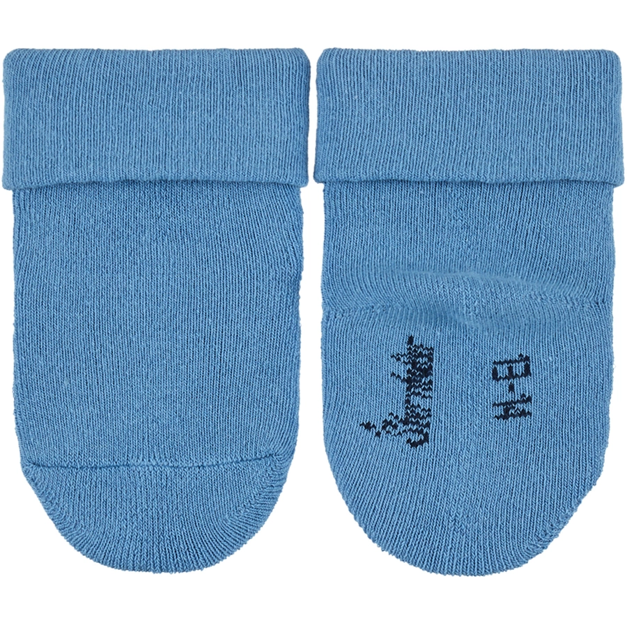Sterntaler Baby-Söckchen uni + Ringel, 3er-Pack samtblau