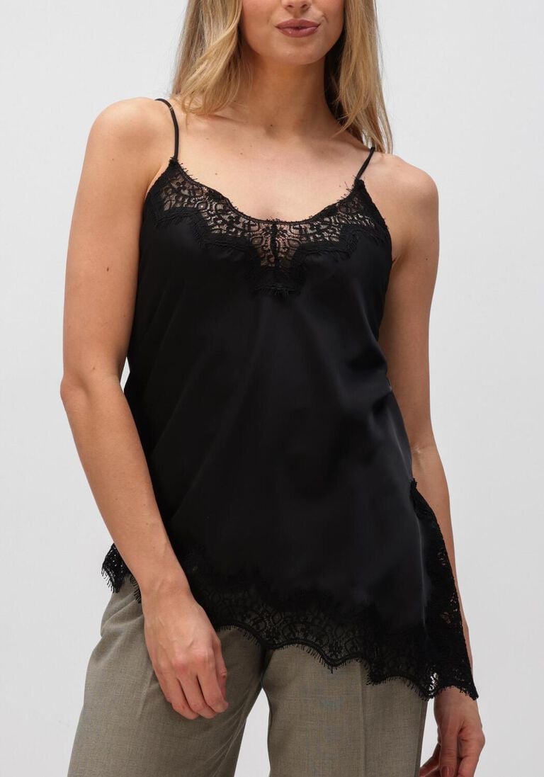 zwarte haute l'amitié top naomi asym lingerie top