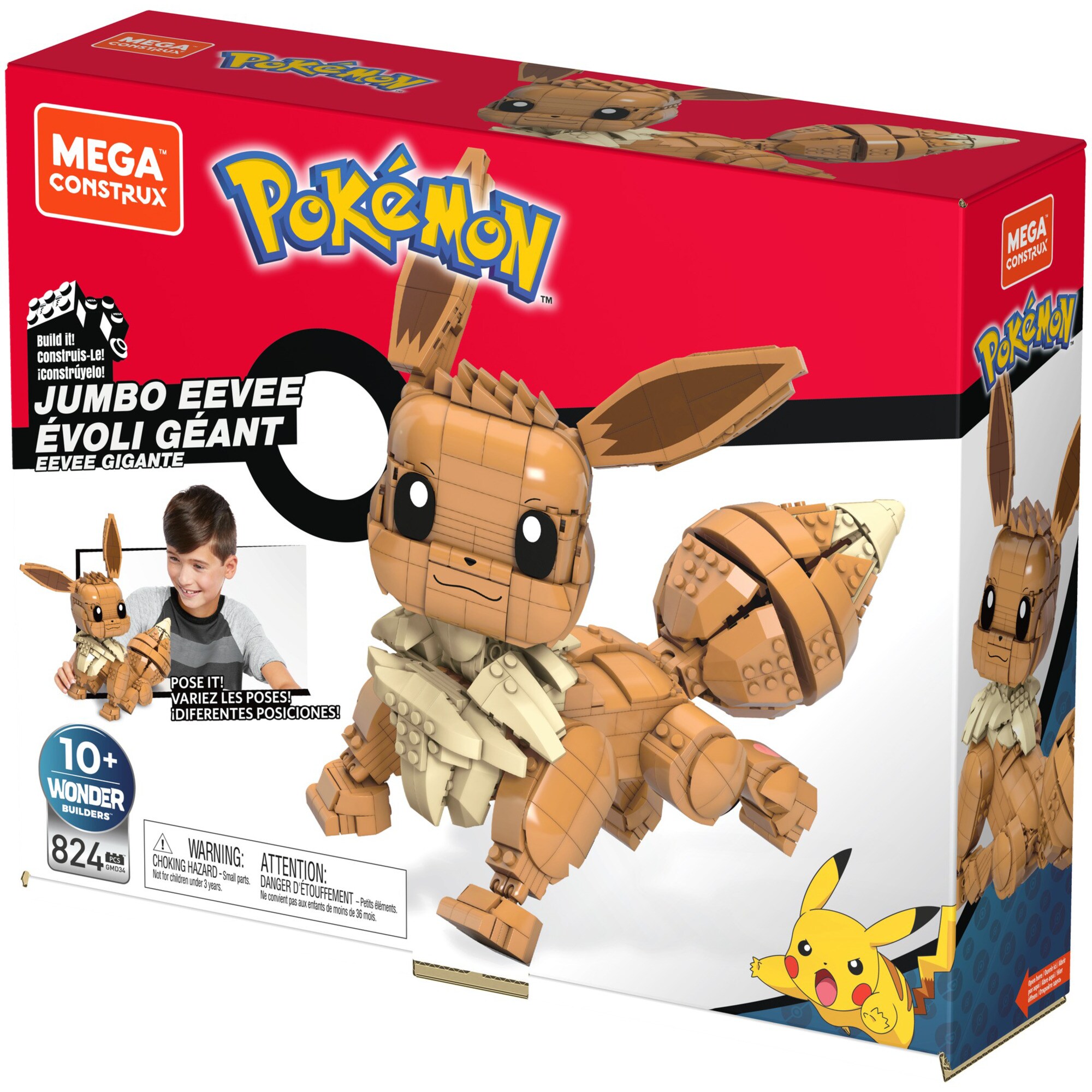 Mattel Konstruktionsspielzeug Pokémon Jumbo Evoli