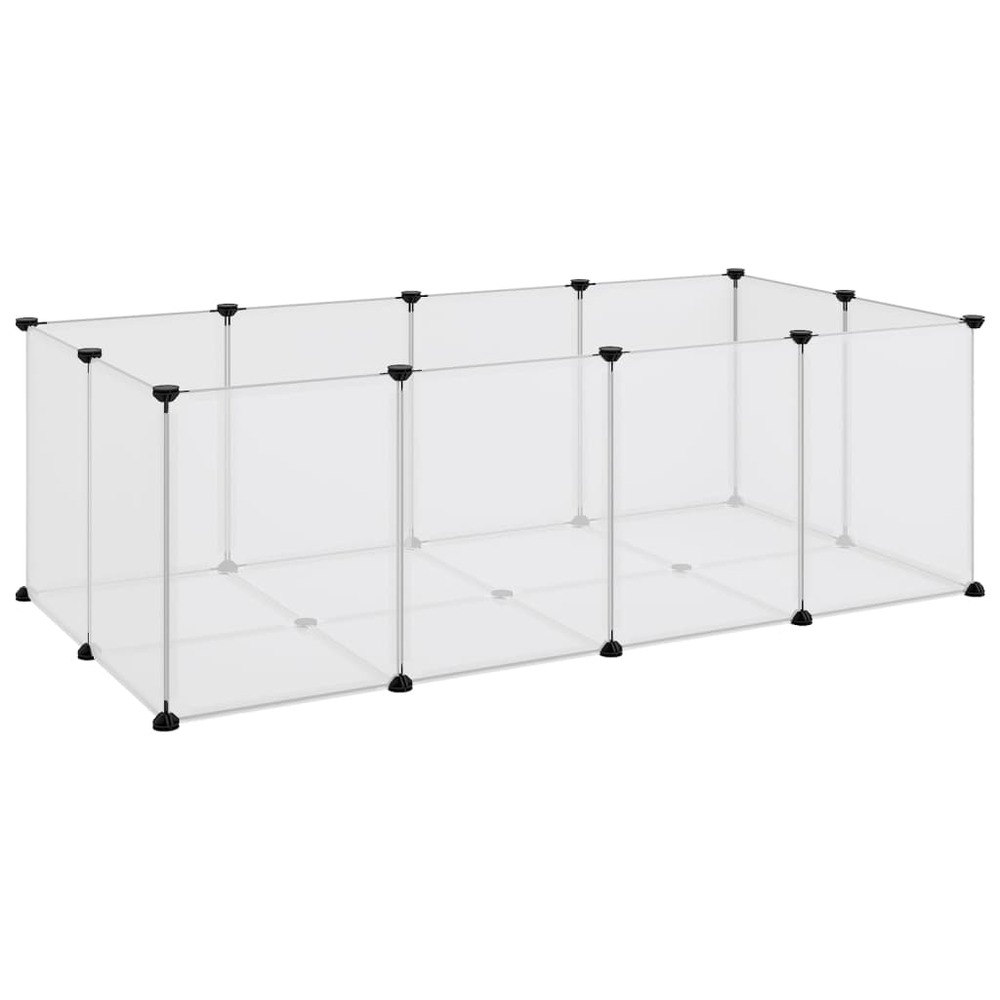 Cage pour petits animaux transparent 144x74x46,5 cm pp et acier
