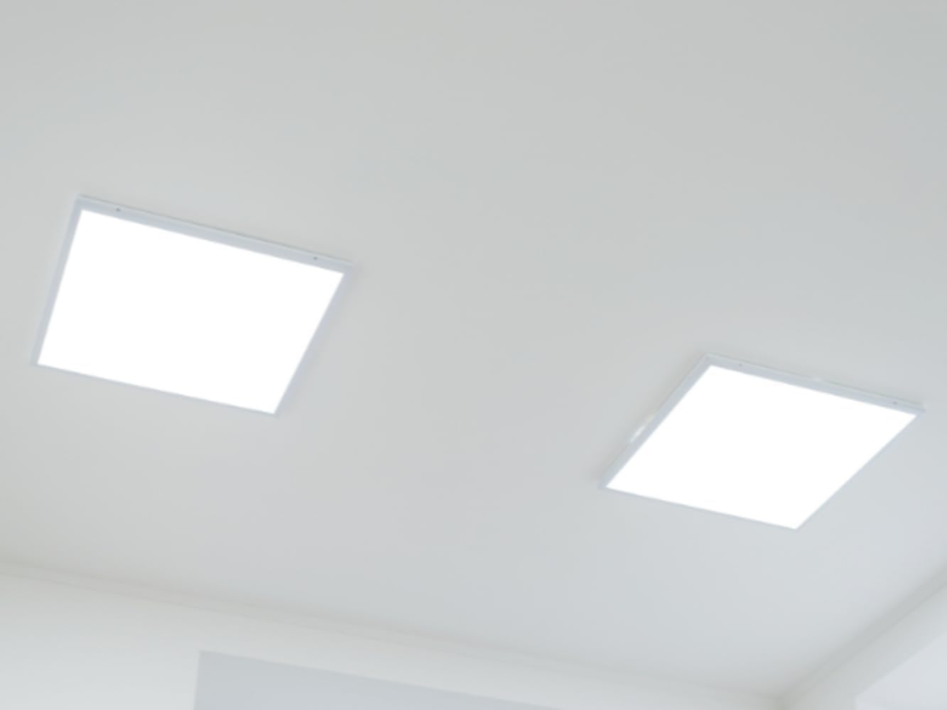 LED Panel, Deckenleuchte, 62x62cm, 3600lm, 4000K, 36W, inkl. Trafo, Rasterleuchten, Einlegeleuchte, Büroleuchten (mit Aufbaurahmen, 6 Stück)