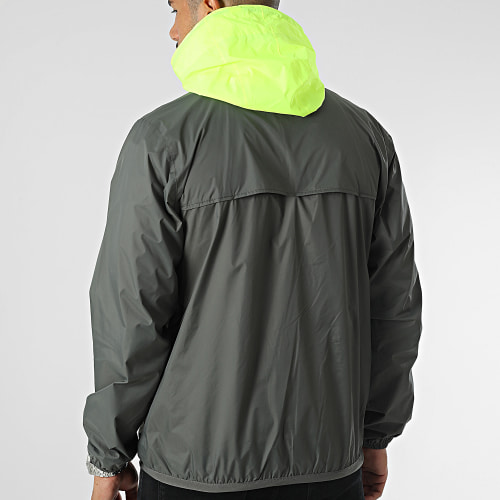 Coupe-Vent Le Vrai Claude 3.0 Vert Kaki Jaune Fluo