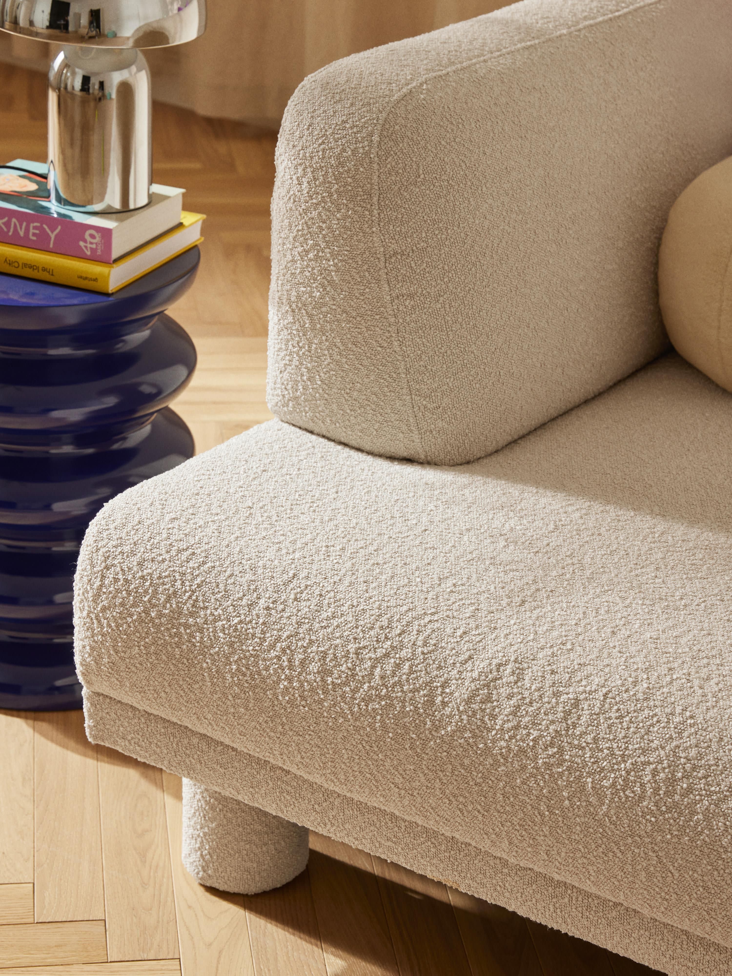 Bouclé hoekbank Lilo