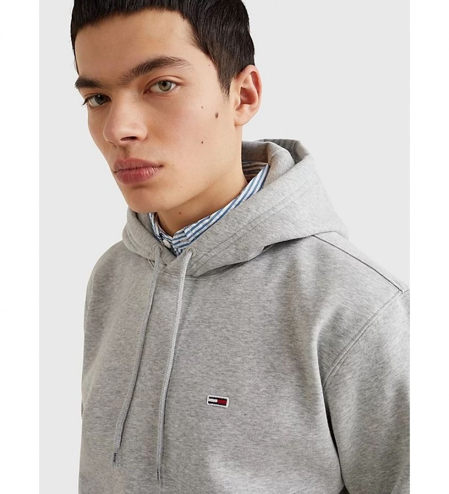 Moletom com capuz Tommy Jeans TJM Regular Fleece, cinza