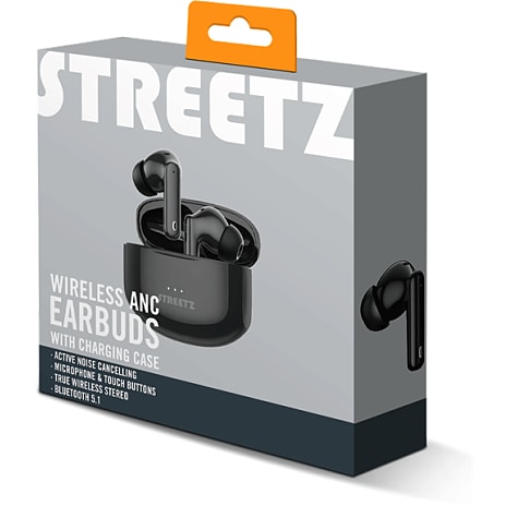 Streetz t500 tws in-ear høretelefoner - matte sort