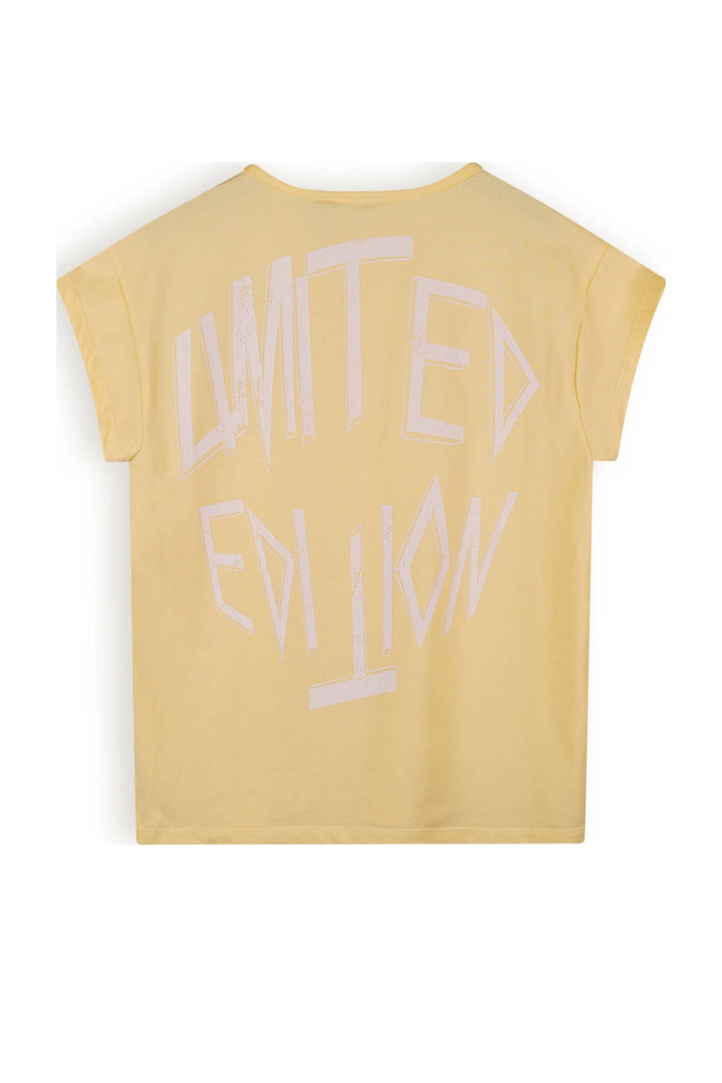 NoBell’ T-shirt Kasis met backprint lichtgeel