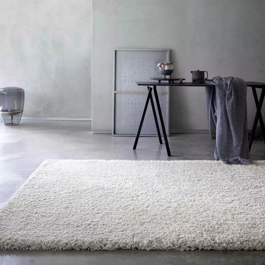 Wecon home basics Hochflorteppich Smilla creme weiß