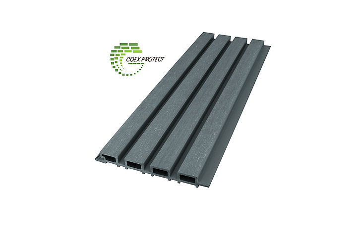 Clin pour bardage composite Greenwall Claire Voie gris - L.2,6 m