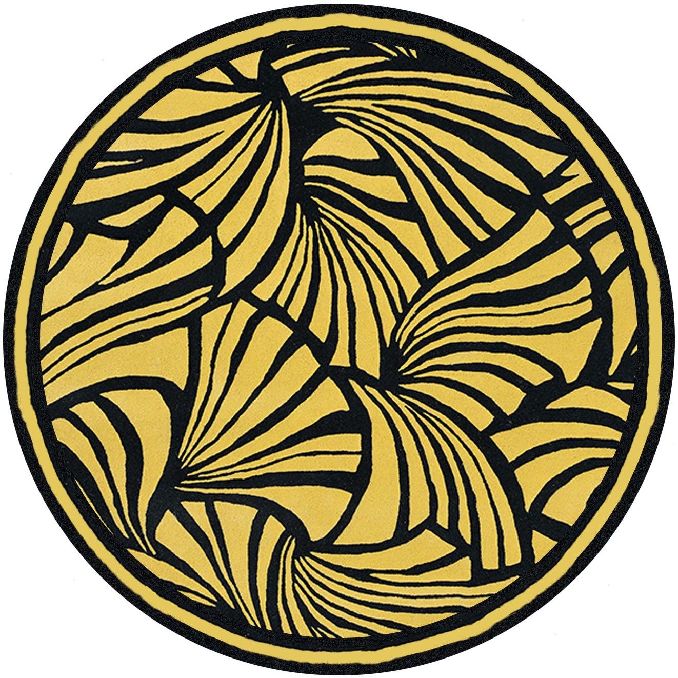 Vloerkleed Gold 039305 Japanese Fans