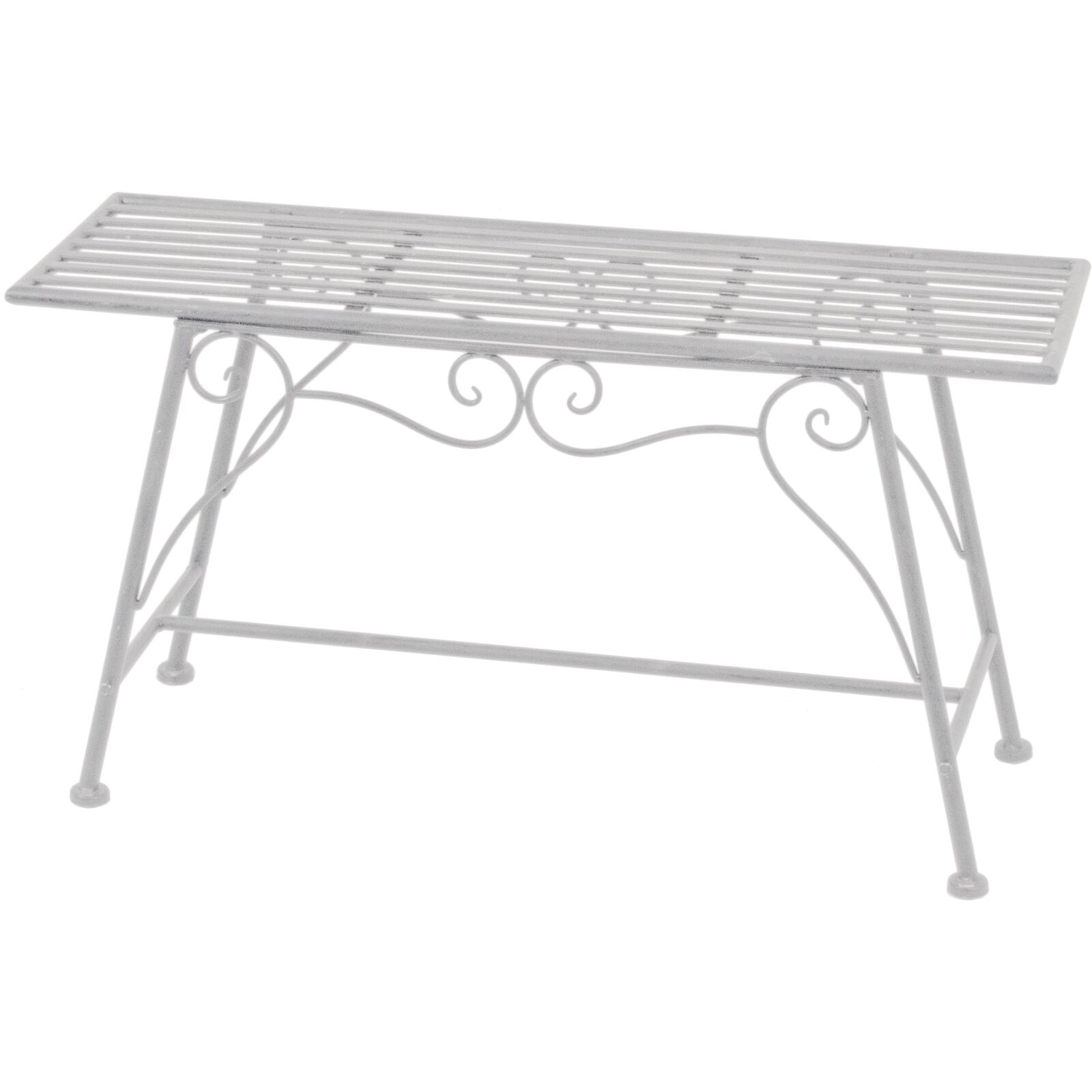 Gartenbank LORIN - weiß - Stahl - 83 cm