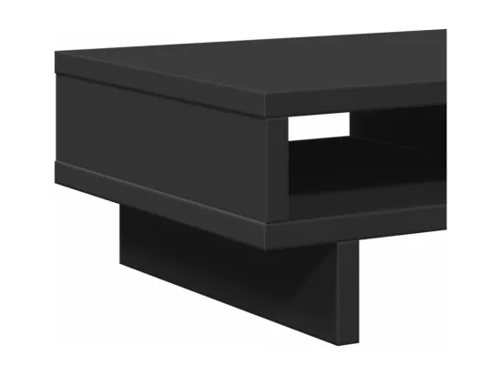 Support de moniteur noir 50x27x15 cm bois d'ingénierie