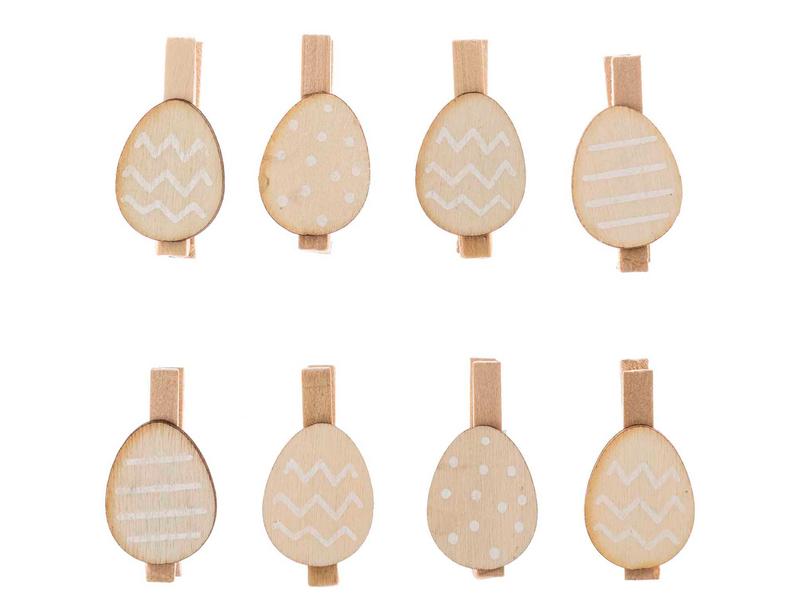Rico Design Dekoklammer Osterei 8 Stück, Nature Kreativ mit Rico Design