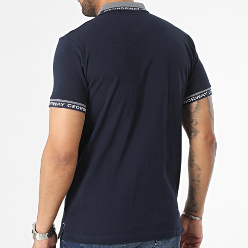 Polo Manches Courtes Bleu Marine