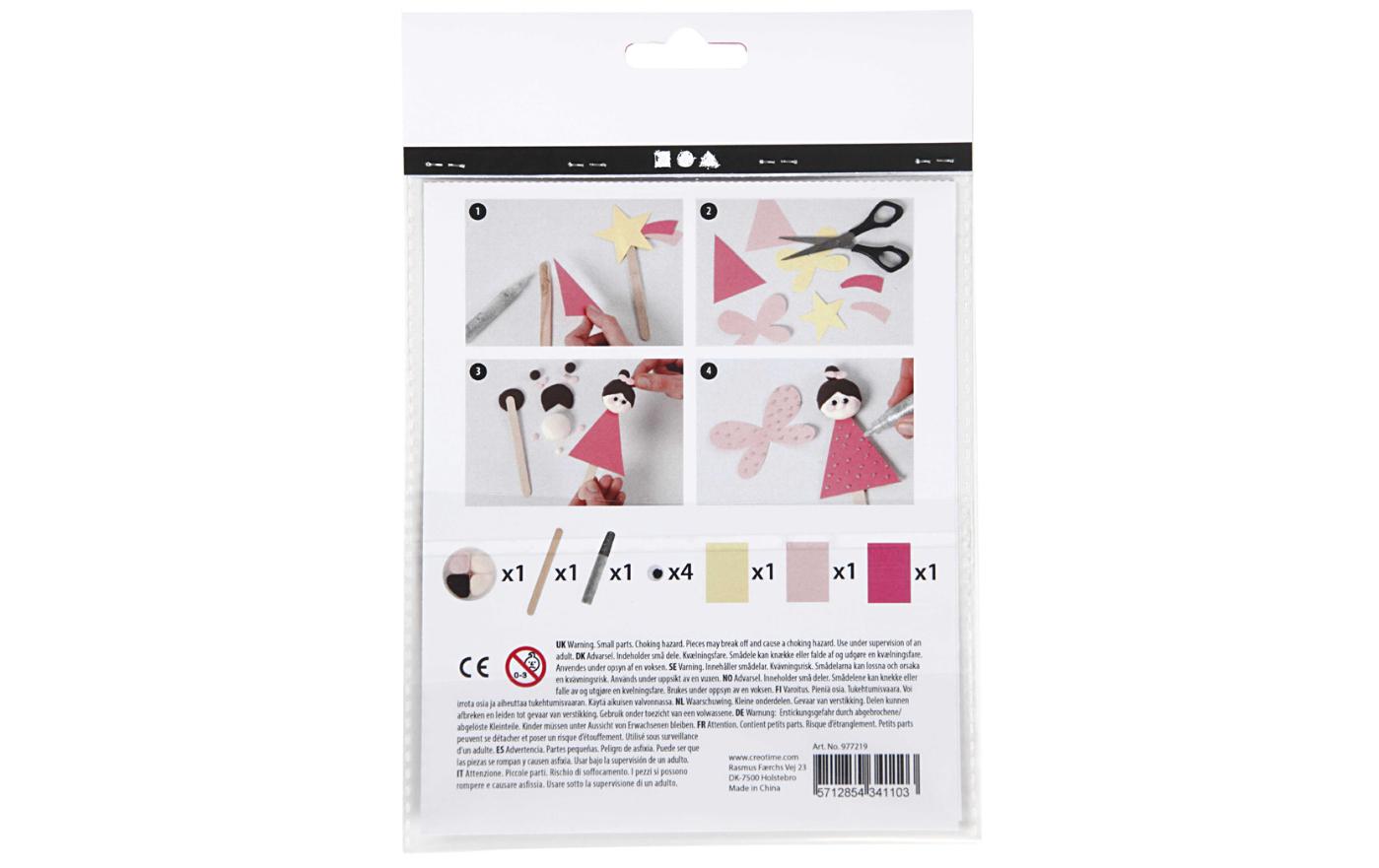 Modellier-Set Eisstiel-Figuren, Prinzessin, 1 SetPerfekt als kleines Mitbringsel oder zum Füllen von Adventskalender, Schultüten, etc.
