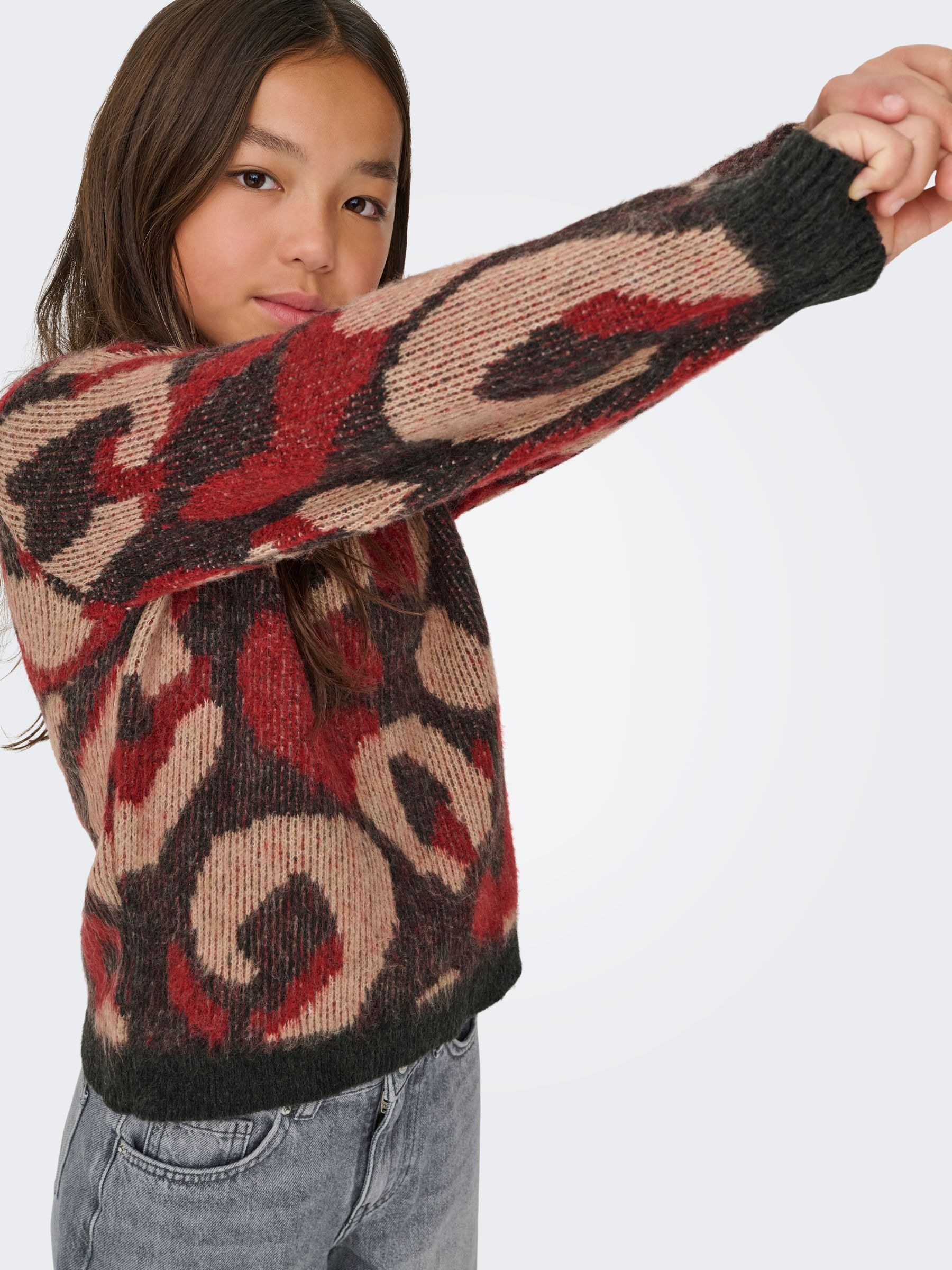 KIDS ONLY Rundhalspullover »KOGWILD L/S JQ O-NECK KNT«