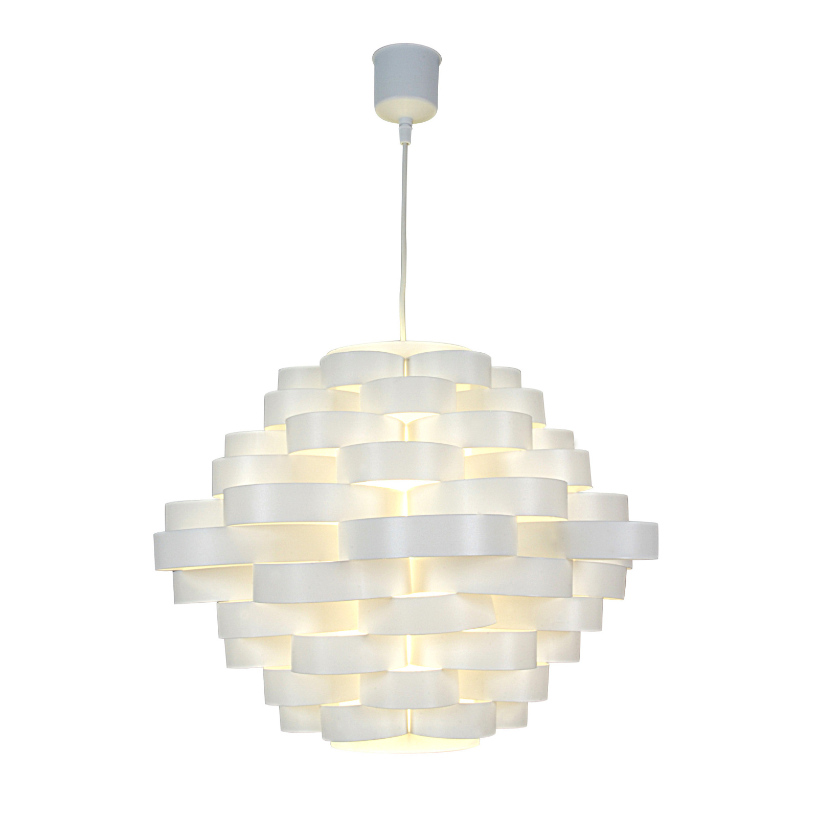Deko-Pendelleuchte WHITE LINE - weiß - 120 cm
