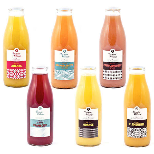 Lot découverte jus de fruits Pressoirs de Provence