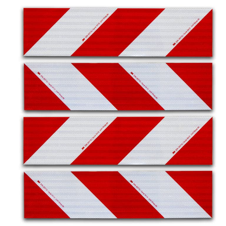 3M Magnetische voertuigwaarschuwingsmarkeringsset 3M 3410 4 x 141x564 DIN30710
