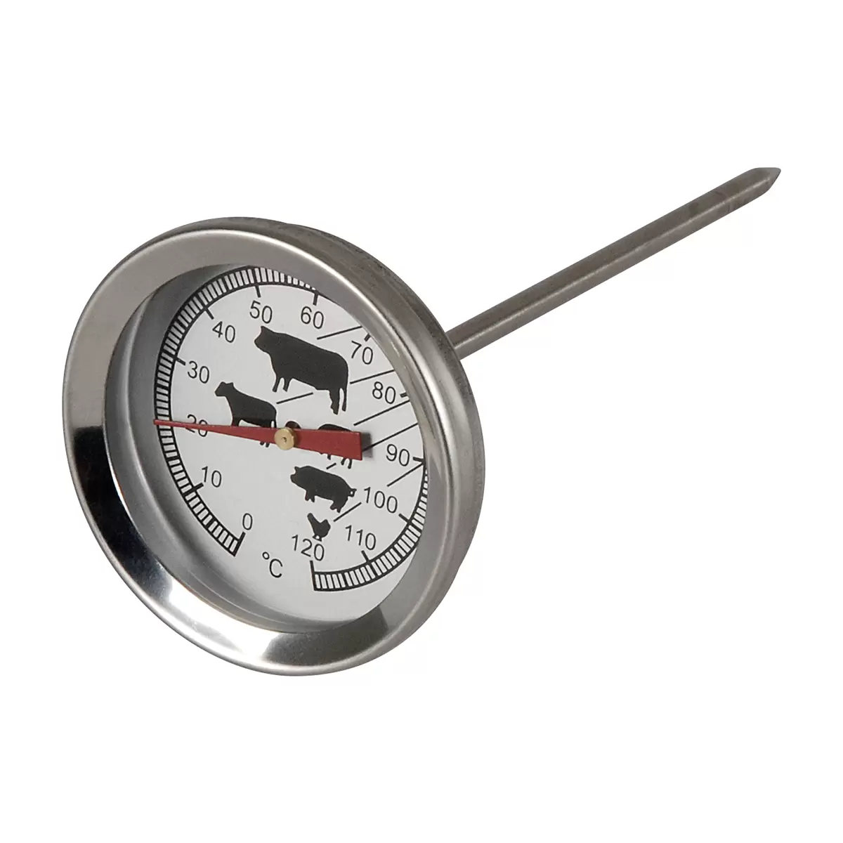 Fleischthermometer analog BBQ Dragon Silber
