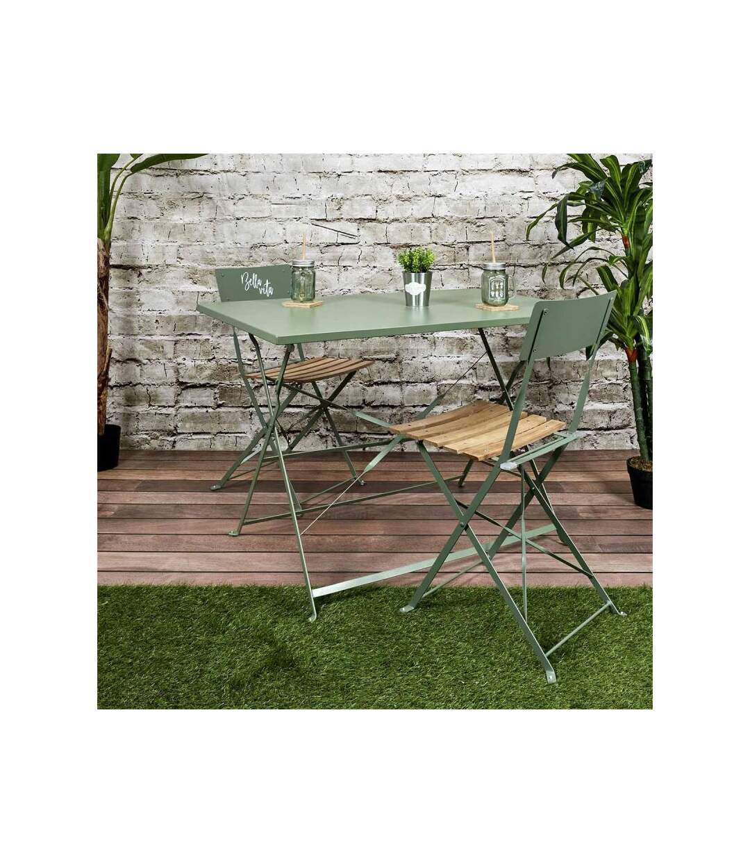 Paris Prix - Table De Jardin Pliante palerme 110cm Kaki