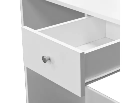 Coiffeuse Bois d’ingénierie 75x40x141 cm Blanc