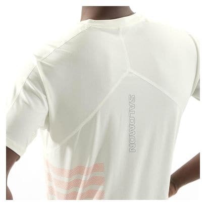 Maillot manches courtes Salomon Sense Aero Graphic Blanc/Rouge Homme