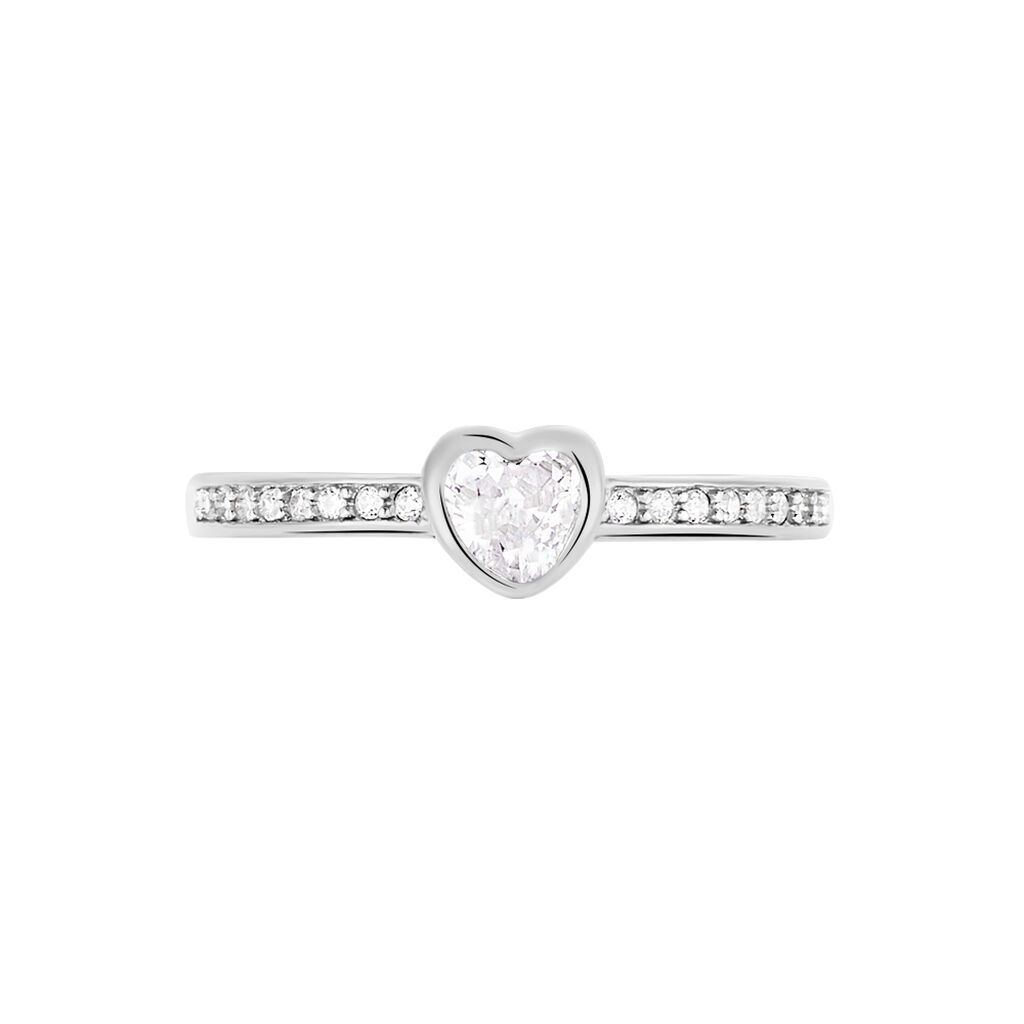 Bague Solitaire Mathylda Argent Blanc Oxyde De Zirconium