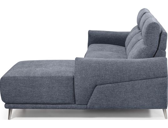 CONCEPT1 - Canapé tissu Munich 2 relax électrique bleu angle droite