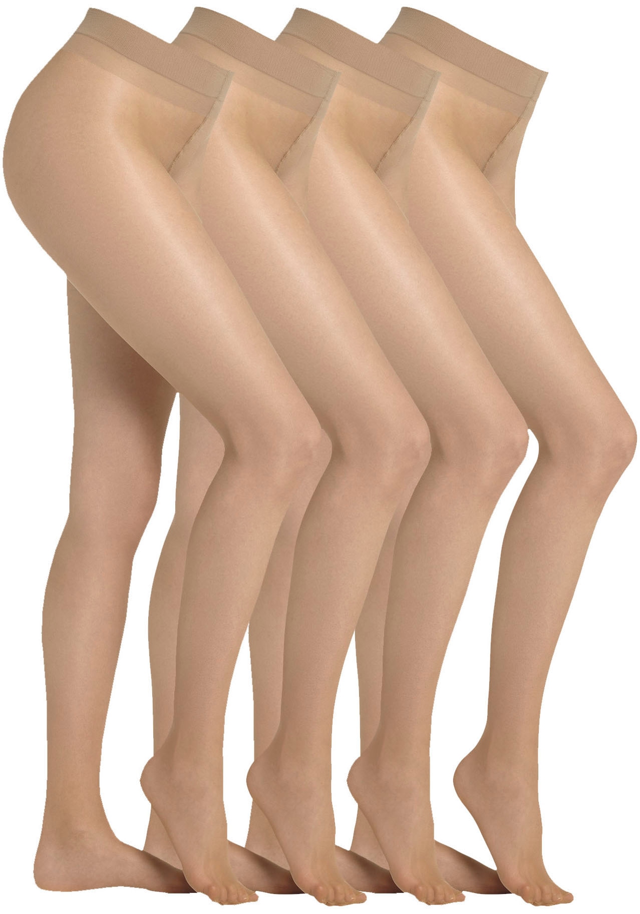 Camano Feinstrumpfhose »fine everyday« 20 4er Pack,  mit leicht verstärkte, kaum sichtbare Fussspitze