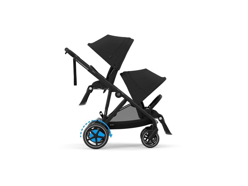 CYBEX Gold Kinderwagen eGazelle S Schwarz Elektrischer Kinderwagen mit 20 Kombinationen