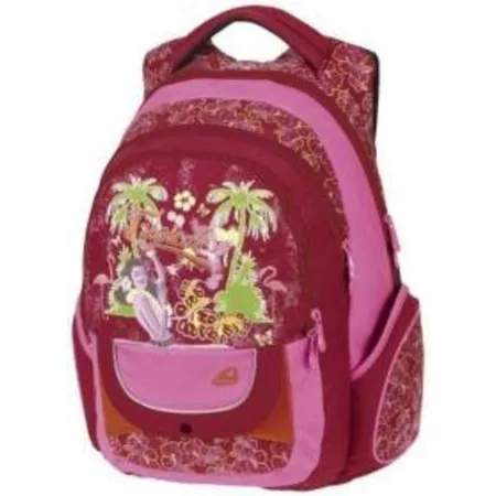 Schneiders Schulrucksack Tropical weinrot