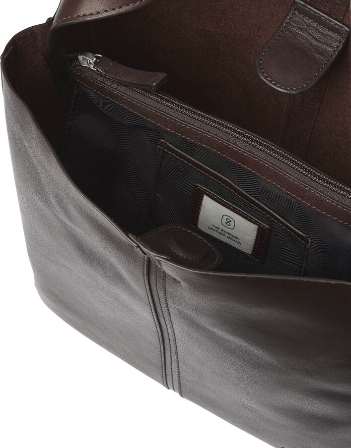 Saddler Elsa Brushed silver Dk.brown
