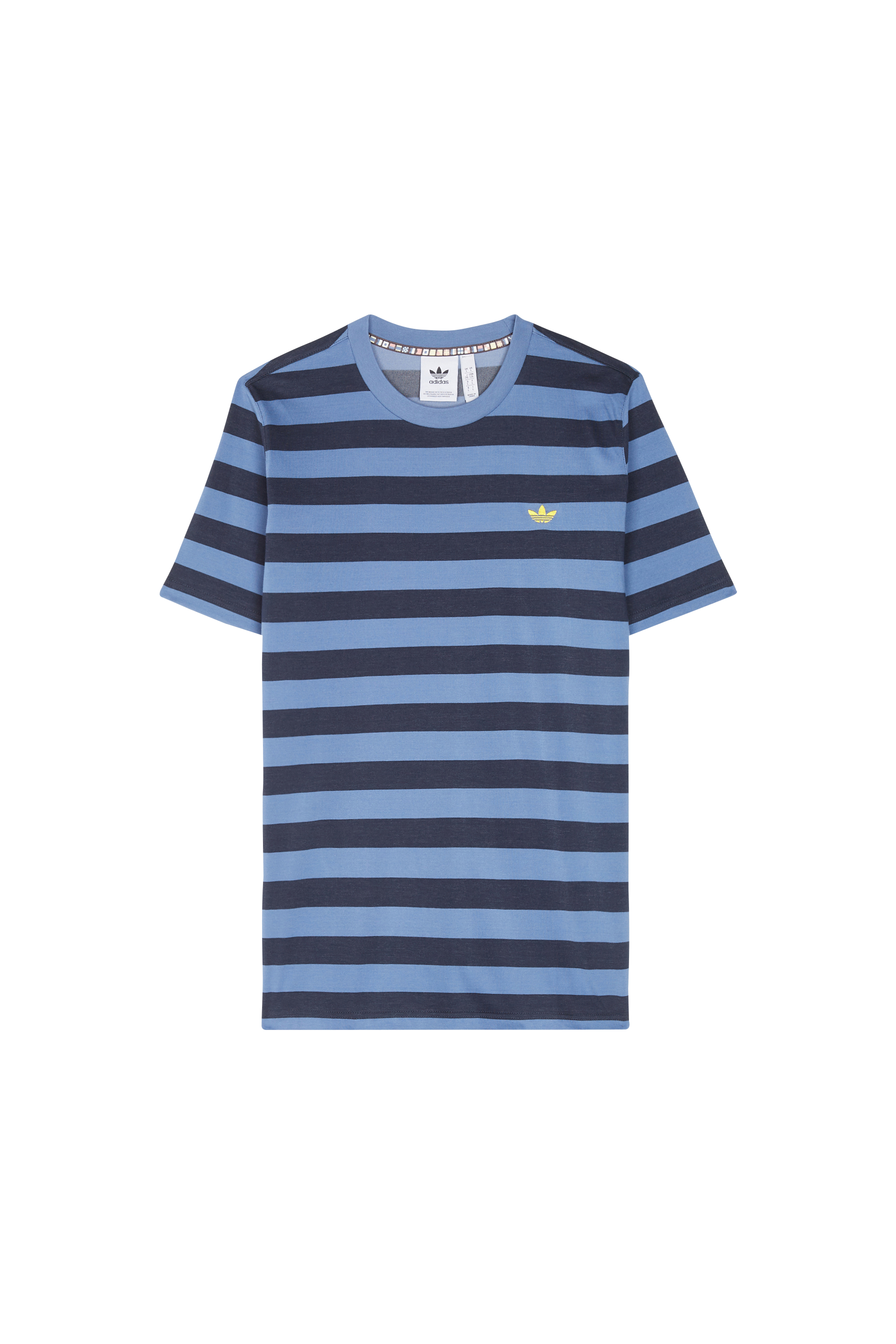 ADIDAS T-shirt  STRIPED Bleu