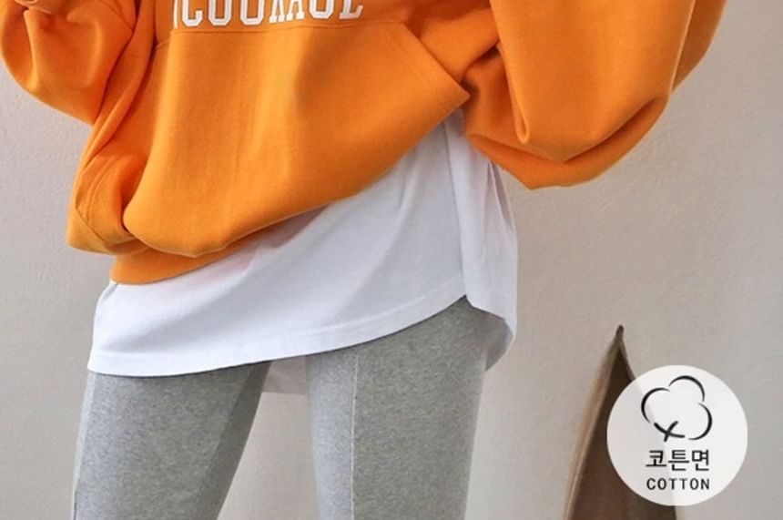 Chubby Girl - Losse hoodie met halve rits en letters