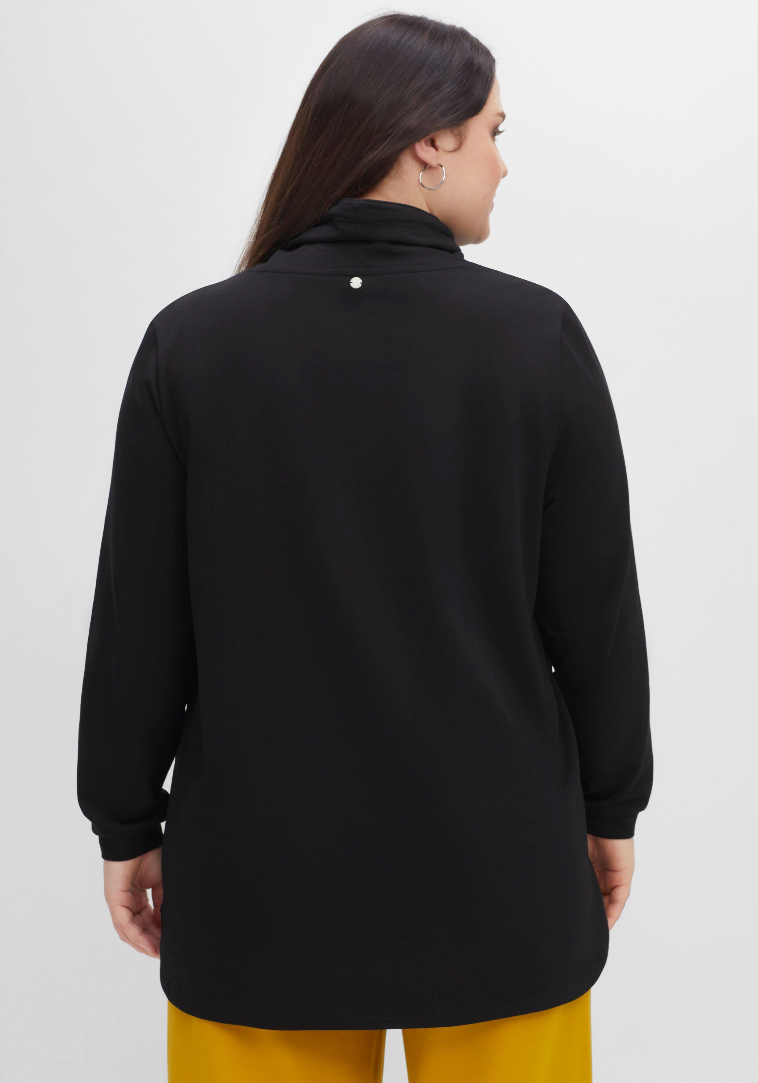 Sweatshirt mit hohem Kragen und Tunnelzug