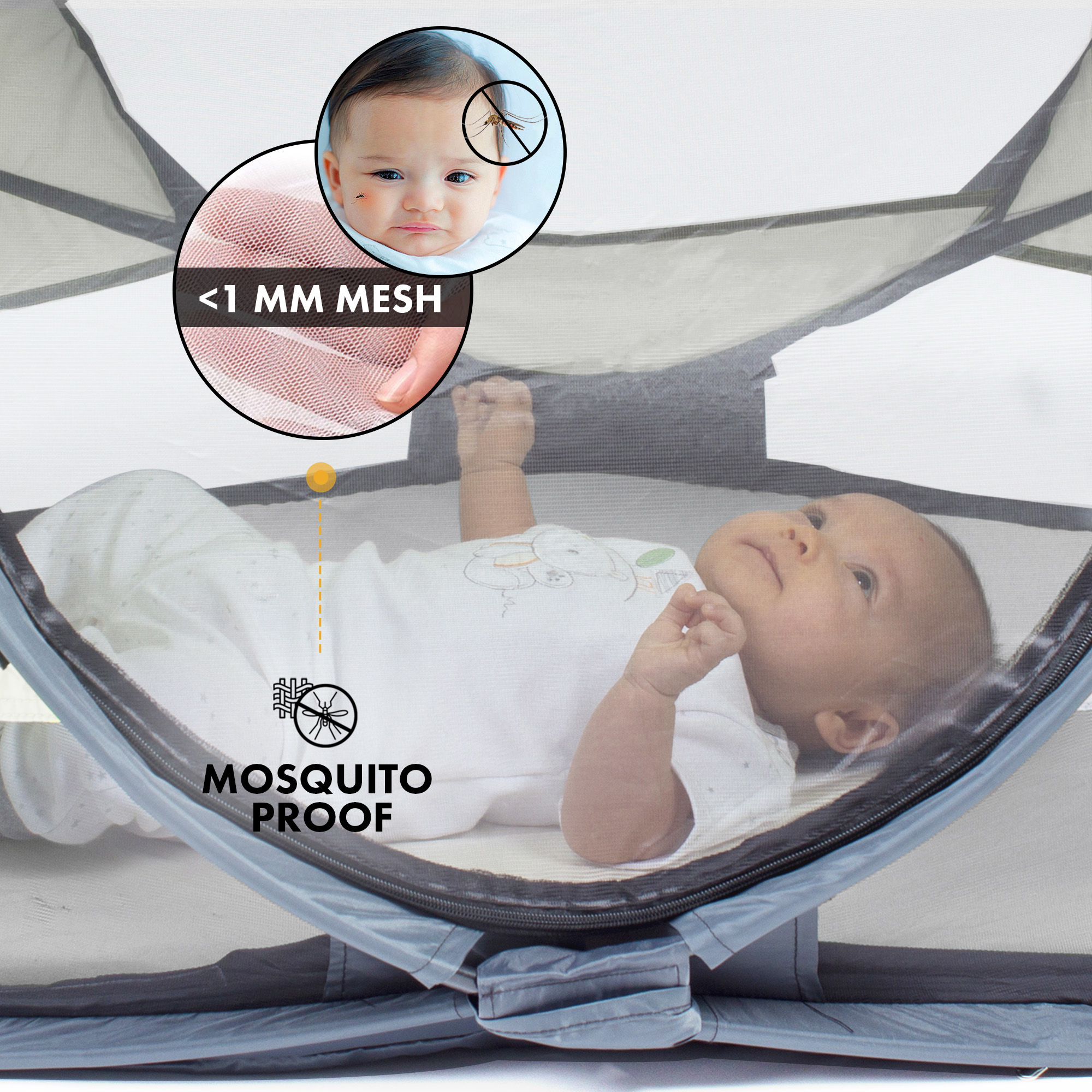 Deryan Baby Luxe Crème Campingbedje
