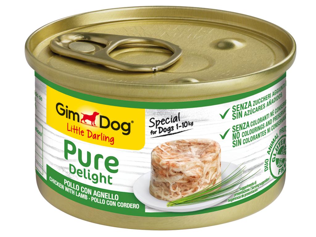 COMIDA HÚMIDA PARA CÃO GIMDOG COM FRANGO E BORREGO 85G