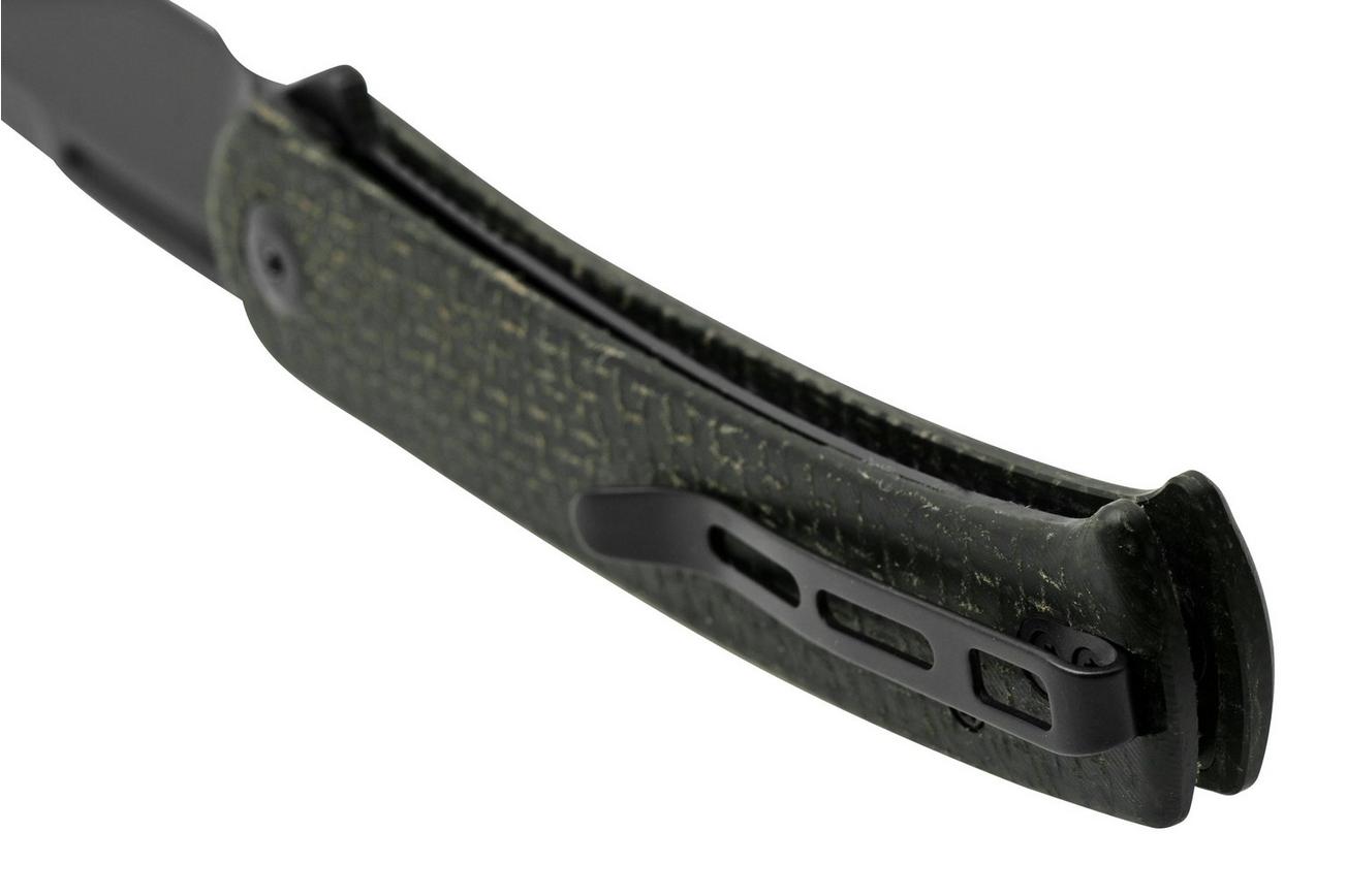 CIVIVI Caetus C21025C-2 Black Burlap Micarta, Black Stonewashed, zakmes