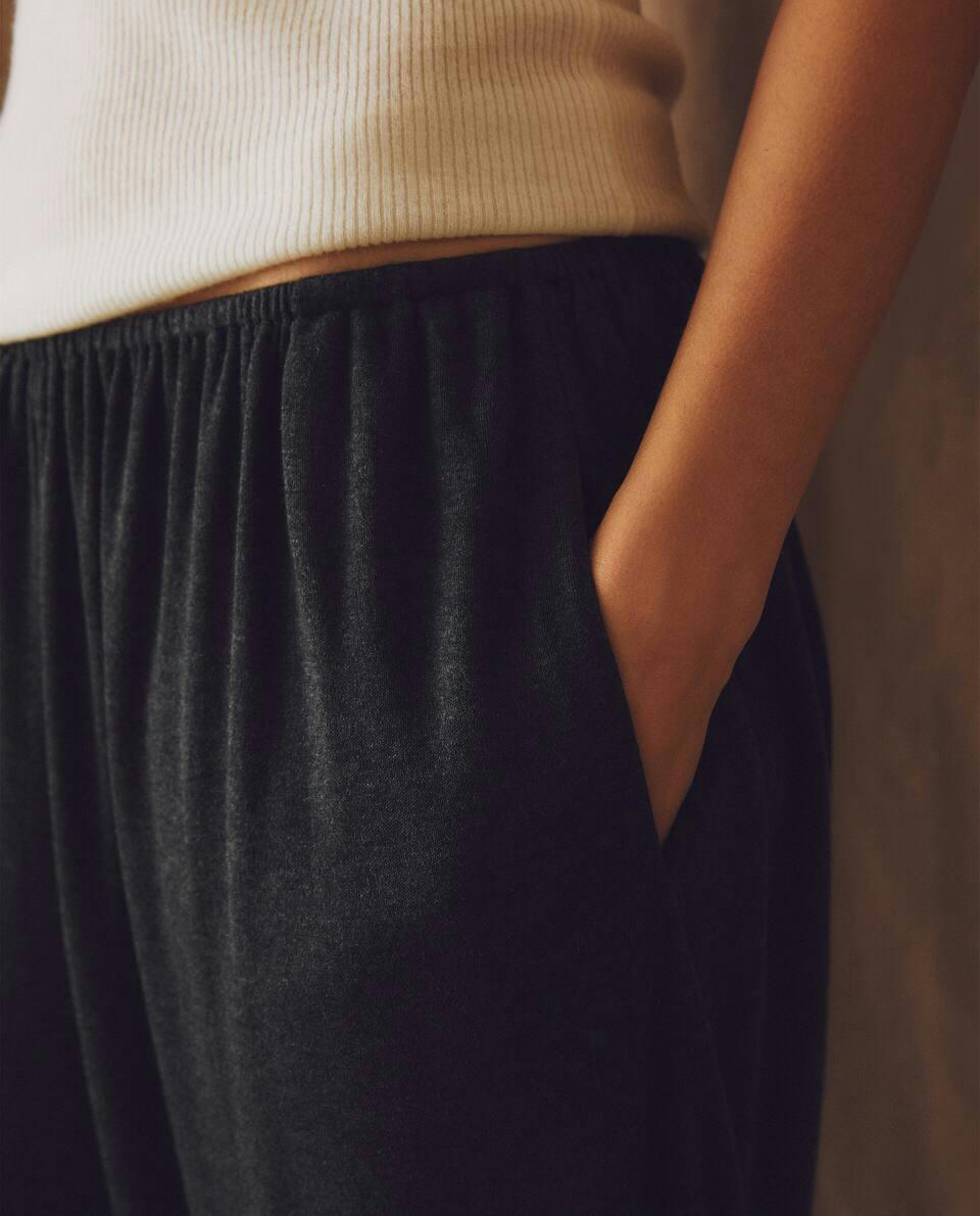 Calças de Lyocell e Cashmere