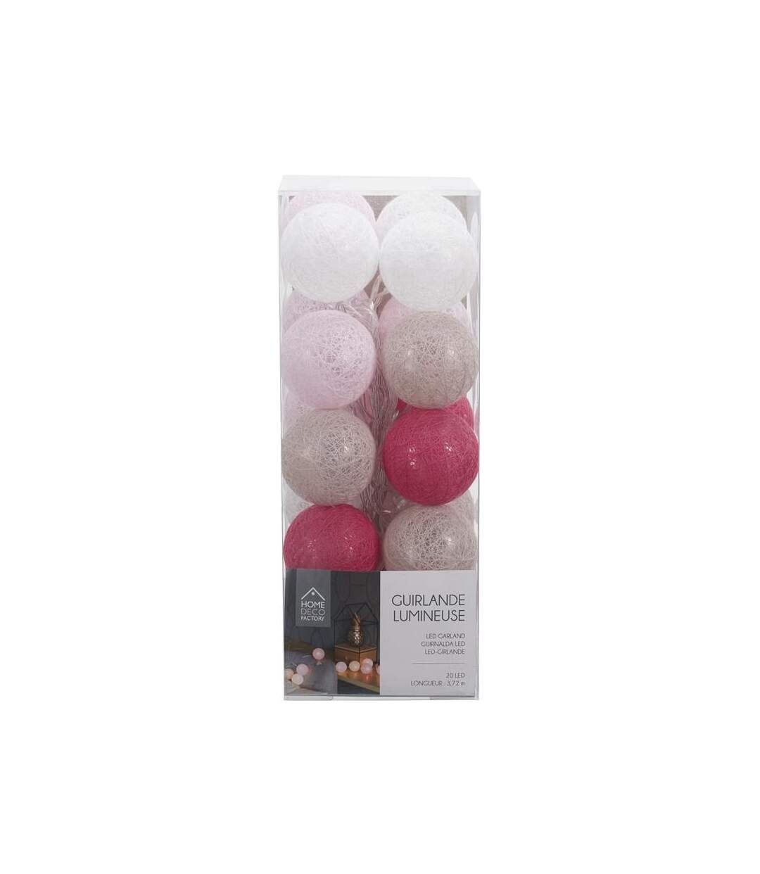 Paris Prix - Guirlande Lumineuse à Led 20 Boules 345cm Taupe