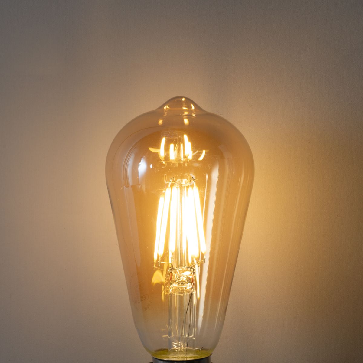Set van 5 E27 dimbare LED lampen ST64 goud 5W 450 lm 2700K