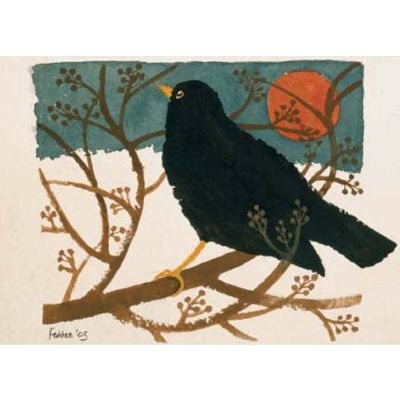 Blackbird In The Snow Cards 6Pack